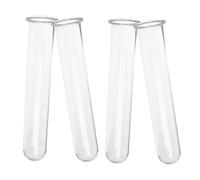 BESTonZON 4 pièces Lot de Tubes Essai Verre Transparent pour Propagation Hydroponique Petits Vases pour Fleurs Station de Propagation pour Décoration Intérieure Bureau et Jardin