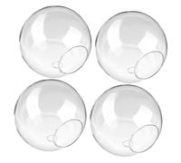 BESTonZON 4 pièces Lot de Vases Muraux Verre Transparent Demi-Ronds Planteurs Hydroponiques Suspendus pour Intérieur Décoration Murale Élégante pour Bureaux et