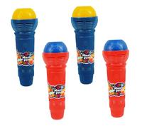 BESTonZON 4 pièces Microphone Karaoké Garçon Fille sans Piles Jeu Echo Plastique Léger pour Fête Performance Scène et Cosplay Adaptée Aux Garçons et Filles Couleur Couleur Aléatoire