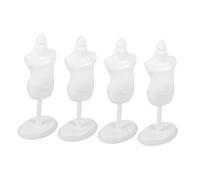 BESTonZON 4 pièces Mini Mannequin Couture Portable pour Poupées Support Plastique Résistant pour Vêtements de Jouets Élégante et Pratique