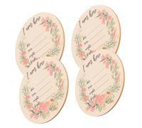 BESTonZON 4 Pièces Panneau Annonce de Naissance Rond Bois pour Panneau de Bienvenue Né Annonce de Naissance pour Hôpital