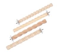 BESTonZON 4 pièces Perchoirs pour Perroquets Jouets Dentrraînement Stables et Résistants pour Oiseaux Supports Naturels pour Cage et Exploration des Perroquets