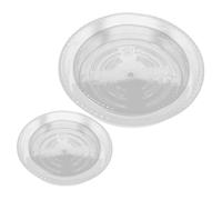 BESTonZON 4 Pièces Plateau à Fleurs Transparent Lot de Soucoupes Plastique Réutilisables pour Pots de Plantes Protection Fuites Eau et Pollution Sol pour Décoration et Jardinerie