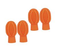 BESTonZON 4 pièces Protège Têtes de Baguettes de Batterie Silicone Orange Lot de Accessoires de Percussion Durables et Couvre Têtes pour Entraînement