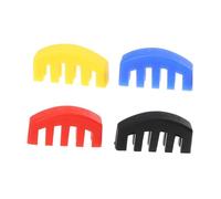 BESTonZON 4 pièces Sourdine Violon Caoutchouc Accessoire Pratique pour Réduire Volume Couleurs Jaune Noir Rouge Bleu pour Débutants et Musiciens