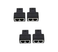 BESTonZON 4 Pièces Té Réseau Connecteurs Séparateurs 1 à 2 Coupleur Séparateur Adaptateur Ethernet 1 à 2 Ports Système De Tee Professionnel Pride 3u Plaqué Or Câble Rj45 Bout à Bout