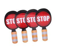 BESTonZON 4 Pièces Traffic Play Signs Double-Sided Handheld Stop Signal Lights for Preschool and Elementary Road Safety Education