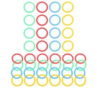BESTonZON 40 Anneaux de Reliure en Plastique Multicolores 28 MM Petits Anneaux Flexibles pour Classeur à Feuilles Mobiles Fiches Cartes Usage Bricolage Scrapbooking et Organisation