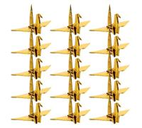 BESTonZON 40 Pièces Lot de 40 Grues en Origami Préfabriquées en Papier Métallisé Doré Perlé, Format 10 CM, Décorations Suspendues pour Mariage, Shower et Fête D’Anniversaire