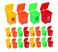 BESTonZON 40 Pièces Mini Poubelles pour Maison De Poupée Accessoires De Tri Sélectif Jouets Entretien Urbain Poubelles Factices Rangement Amusant