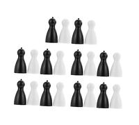 BESTonZON 40pièces Pions Plastique pour Échecs Humains Accessoires De Jeu De Société pour Échecs Et Dames Inclus Pions Noirs Et Blancs