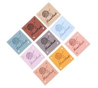 BESTonZON 45 Pièces Étiquette en Cuir Faite à Main, 4 Trous