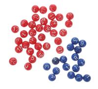 BESTonZON 49 pièces Boule Tirage Au Sort Numérotée Plastique Boules Bingo Bicolores Gravées Accessoires Jeu de et Fête pour Adultes Portable et Facile à Lire