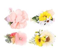 BESTonZON 4pièces Épingles à Cheveux Fleurs Pour Filles Accessoires Décoratifs Pour Anniversaires Fêtes Et Photos De Famille Variés