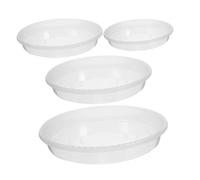 BESTonZON 4pièces Lot de Soucoupes Ronds Plastique pour Pots De Fleurs Plat De Drainage Réutilisable pour Plantes Intérieures