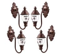 BESTonZON 4pièces Mini Applique Murale Décorative pour Table De Sable Lampe Miniature Modèle Architectural Lot de Luminaires Intérieur
