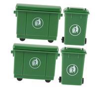 BESTonZON 4pièces Mini Poubelle pour Maison De Poupées Ensemble De Accessoires Réalistes pour Décoration Et Éducation Gestion des Déchets