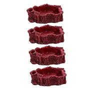 BESTonZON 4pièces Récipient pour Reptiles en Résine Mangeoire Compacte Lavable Et Sûre pour Agames Barbus Geckos Léopards Et Petits Animaux