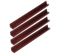 BESTonZON 4pièces Support De Mahjong Bois Rainuré Poussoir De Remplacement pour Jeu De Tuiles Plateau De Rangement pour Jeu De Dominos Support pour Cartes De Canasta