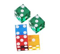 BESTonZON 5 Dés à Points en Acrylique 19mm Coins Arrondis, Fabrication Minutieuse, pour Jeux de Société, Fête et Réunions Familiales, Lot de 5 Pièces Couleur Aléatoire