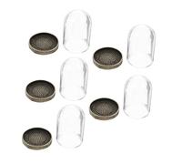 BESTonZON 5 Ensembles Bocaux Transparent avec Couvercle et Plateau pour Micro DIY Support Écologique pour Plantes Décoratives