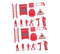 BESTonZON 5 Ensembles Firefighter Toys Miniature Fireman Figures with Fire Extinguisher Models for Pretend Play Teamwork and Dollhouse Accessories