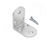 BESTonZON 5 Pièces 90 balai visser renfort d'angle en acier équerre en métal étagère à équerre meubles support connecteur Accessoires