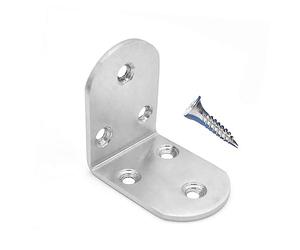 BESTonZON 5 Pièces 90 balai visser renfort d'angle en acier équerre en métal étagère à équerre meubles support connecteur Accessoires