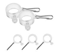 BESTonZON 5 Pièces Anneaux de Fixation pour Drapeaux Lot de Fixation Rotative pour Mât de Drapeau Accessoire Pc Aux Intempéries pour Conférences et Événements Extérieurs