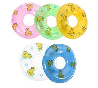 BESTonZON 5 Pièces Bouée De Canard Mini Bouée Orne Mini Anneaux De Natation Petite Adorable Modèles De Décorative Accessoires De Maison Modèles De s
