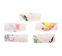 BESTonZON 5 Pièces carré de pour bébé bavoirs serviettes pour bébés débarbouillettes carrées tout-petits lingette bebe lavable lingette reutilisable bebe de toilette confortable