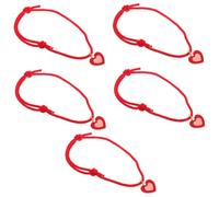 BESTonZON 5 Pièces Collier pour Animaux Corde Rouge Ajustable Bijoux pour et Chiens Accessoires Réglables Tricot pour Petits Animaux Élégant et