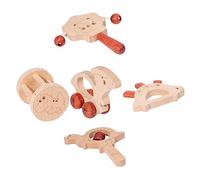 BESTonZON 5 Pièces En Bois De Massage D'entraînement Pour Bébé Sucette Pour Bébé Sucettes Sensorielles Les Enfants Secouent Le Hochets Pour Nouveau-nés