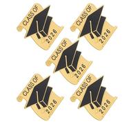 BESTonZON 5 Pièces Lot de 5 Broches Émaillées 2026 en Alliage de Zinc pour Remise de Diplômes, Accessoires Décoratifs pour Fête, Épinglettes Souvenirs pour Vêtements, Paquet et Photomaton