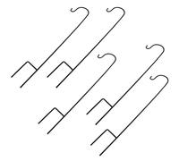BESTonZON 5 pièces Lot de Crochets en Fer Noir pour Jardin Piquets Robustes pour Pots de Fleurs Lanternes et Décoration Extérieure