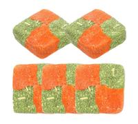 BESTonZON 5 pièces Lot de Jouets à Mâcher Naturels pour Lapins et Petits Animaux Biscuits de Foin Double Bricks Riches Fibres Alimentation Sûre et Nutrition pour Rongeurs et Cochons
