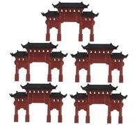 BESTonZON 5 Pièces Miniature Pierre Figurine de Asiatique pour Jardin Zen Décoration de Micro Accessoire pour Aquarium et Maison Modèle Architecture Traditionnelle Chinoise
