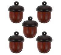 BESTonZON 5 Pièces Pendentifs Bois Gland Ouvrables pour Bijoux DIY Boîte à Noisette Décorative Multicolore Pendentifs Écologiques pour Création Colliers et Porte-clés