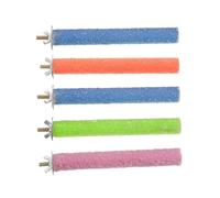 BESTonZON 5 pièces Perchoirs pour Oiseaux Bâtons à Mâcher pour Perruches Calopsittes et Petits Oiseaux Accessoires Durables pour Cage Jeu et Soin des Griffes Couleur Couleur Aléatoire