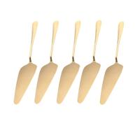 BESTonZON 5 Pièces Spatule à Gâteau Multifonction en Acier Inoxydable Or Design Ergonomique, Facile à Laver, pour Servir Quiches Cuisine Maison