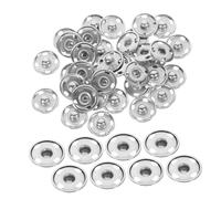 BESTonZON 50 Pièces Boutons-pression Métal Ronds pour Vêtements Pressions à Coudre Invisibles pour Chemises Pantalons et Accessoires Installation Manuelle Simple