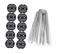 BESTonZON 50 Pièces Fixer Un Clou de Mauvaises Paysage tes Ongles pelouse Insert au Sol de Plein air Clou de Fixation en Forme de u Outil de Fixation de Gazon Tapis : Plastique