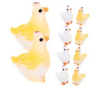 BESTonZON 50 pièces Miniature Chicken Figurines Resin Mini Animals for Garden Decoration and DIY Crafts Portable Tiny Ornaments for Home and Office Desk