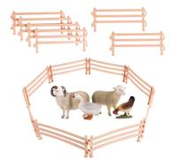 BESTonZON 50pièces Clôture Jouet Ferme Beige Panneaux De Clôture Modèle Réaliste pour Écurie Chevaux Accessoires De Ferme pour Figurines Animaux