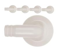BESTonZON 5pcs Raccord Coudé pour Tuyau de Vidange de Climatiseur, Diamètre Intérieur 18mm, Plastique Blanc, Remplacement sans Éclaboussures pour Unité Extérieure