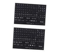 BESTonZON 6 Feuilles Autocollant de Film de Clavier Lettre de Clavier Stickers Autocollant par Lettre s Etiquette autocollante Autocollants Cahier Autocollants Anglais