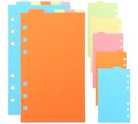 BESTonZON 6 Jeux de Recharges de Papier Intercalaire Coloré A5 Vertical Fiches Perforées Épaisses pour Classeur Intercalaires Scolaires Résistants à L’Usure pour Bureau et Organisation