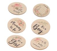 BESTonZON 6 Pcs Cartes D’Étape Signe De Nom Carte Mensuelle Cartes D’Anniversaire Signe D’Annonce De Naissance Cartes De Naissance Signe De Bienvenue Signe De Nom De Nouveau-Né Signe En