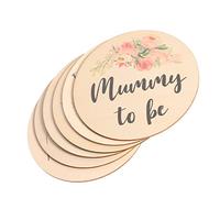 BESTonZON 6 Pcs Cartes D'Étape De Bébé Nouveau-Né Annonce De Naissance Signe Rond Signe D'Annonce De Naissance Pour L'Hôpital Signe De Nom De Bébé Pour L'Annonce De Naissance Signe De