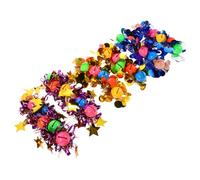 BESTonZON 6 pièces Cheerleading Wristband With Bells For Lightweight PVC Sequin Hand Flowers In Round Star Heart Shapes Sports Meeting Props For Dance Kindergarten Performances